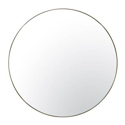 Tablet 50-in Round Wall Mirror - Gold