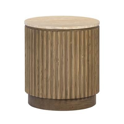 Donovan Side Table - Harvest Oak/Mushroom Oak by Varaluz