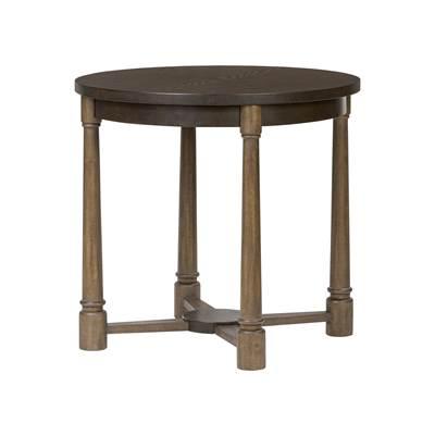 Nob Hill Center Table - Aged Barrel/Dark Brown Oak by Varaluz
