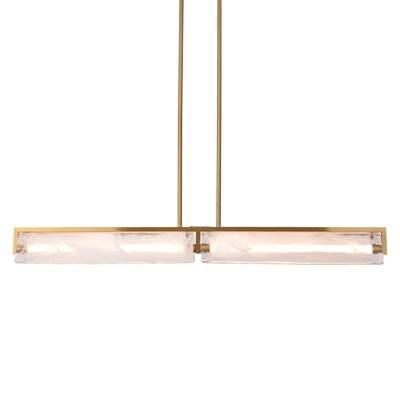Mingle 2-Lt Medium Linear - Satin Brass by Varaluz