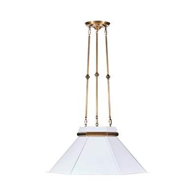 Mood Swings 1-Lt Hexagonal Pendant - Heritage White/Heritage Bronze