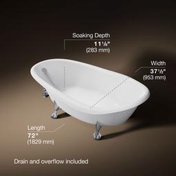Birthday Bath 72'' x 37-1/2'' freestanding bath - image 3