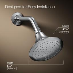 Fort1/2 Single-function showerhead, 2.5 gpm - Polished Chrome - image 3