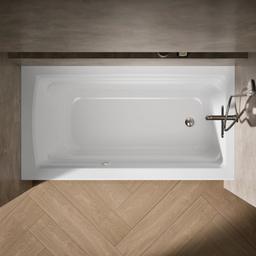 Archer 60'' x 32'' alcove Heated BubbleMassageE air bath, right drain - image 6