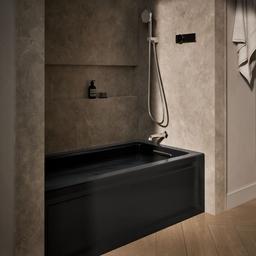 Archer 60'' x 32'' alcove Heated BubbleMassageE air bath, right drain - image 2