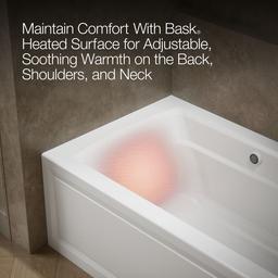 Archer 60'' x 32'' alcove Heated BubbleMassageE air bath with Bask heated surface, right drain - image 8