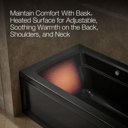 Archer 60'' x 32'' alcove Heated BubbleMassageE air bath with Bask heated surface, right drain - image 8