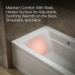 Archer 60'' x 32'' alcove Heated BubbleMassageE air bath with Bask heated surface, right drain - image 8