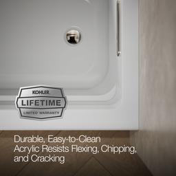 Archer 60'' x 32'' alcove Heated BubbleMassageE air bath with Bask heated surface, right drain - image 9