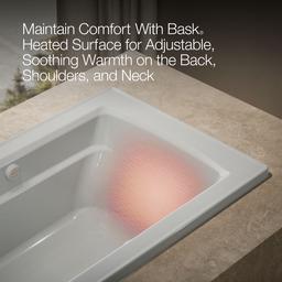 Archer 60'' x 32'' drop-in Heated BubbleMassage air bath with Bask heated surface - image 8
