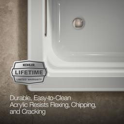 Archer 60'' x 32'' drop-in Heated BubbleMassage air bath with Bask heated surface - image 9