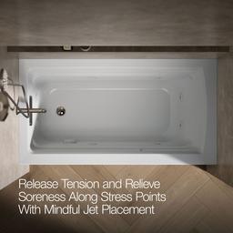 Archer 60'' x 32'' alcove heated whirlpool bath, left drain - image 6