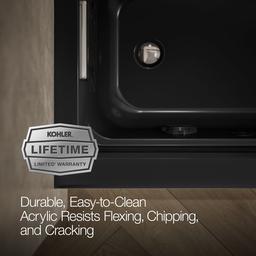 Archer 60'' x 32'' alcove whirlpool bath with Bask heated surface, alcove left drain - image 8