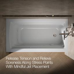 Archer 60'' x 32'' alcove heated whirlpool bath, right drain - image 6