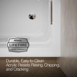 Archer 60'' x 32'' alcove whirlpool bath with Bask heated surface, right drain - image 8