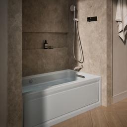 Archer 60'' x 32'' alcove whirlpool bath with Bask heated surface, right drain - image 2