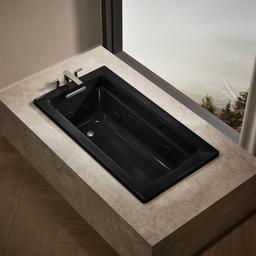 Archer 60'' x 32'' drop-in whirlpool bath with and Bask heated surface - image 2