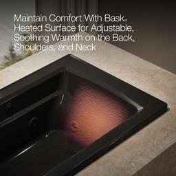 Archer 60'' x 32'' drop-in whirlpool bath with and Bask heated surface - image 7