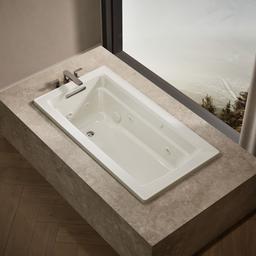 Archer 60'' x 32'' drop-in whirlpool bath with and Bask heated surface - image 2