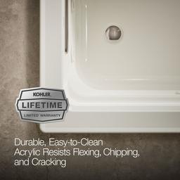 Archer 60'' x 32'' drop-in whirlpool bath with and Bask heated surface - image 8