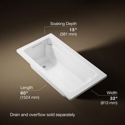 Archer 60'' x 32'' drop-in bath - image 3