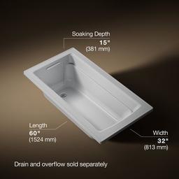 Archer 60'' x 32'' drop-in bath - image 3