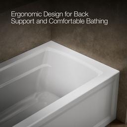 Archer 60'' x 32'' alcove bath, left drain - image 8