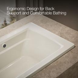 Archer 60'' x 32'' drop-in bath with Bask heated surface - image 7