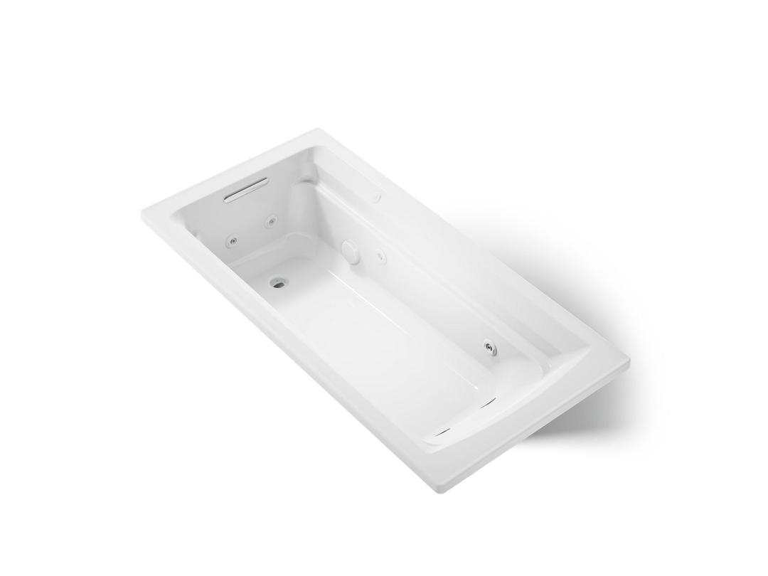 Archer 72'' x 36'' drop-in Heated BubbleMassageE air bath and whirlpool by Kohler