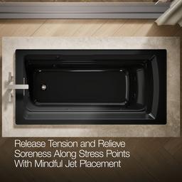 Archer 72'' x 36'' alcove whirlpool bath, right drain - image 6