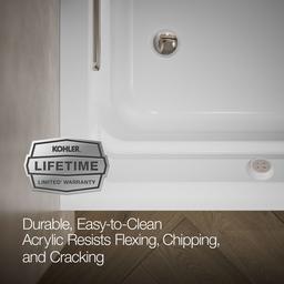 Archer 72'' x 36'' alcove Heated BubbleMassageE air bath, left drain - image 8