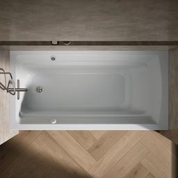 Archer 72'' x 36'' alcove Heated BubbleMassageE air bath with Bask heated surface, left drain - image 6