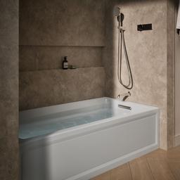 Archer 72'' x 36'' alcove Heated BubbleMassageE air bath, right drain - image 2