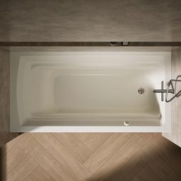 Archer 72'' x 36'' alcove Heated BubbleMassageE air bath, right drain - image 6