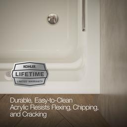 Archer 72'' x 36'' alcove Heated BubbleMassageE air bath, right drain - image 8