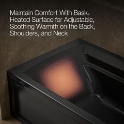 Archer 72'' x 36'' alcove Heated BubbleMassageE air bath with Bask heated surface, right drain - image 8