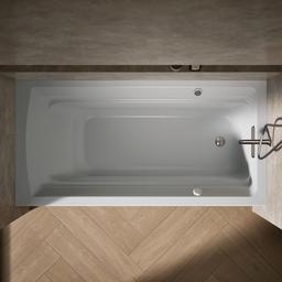 Archer 72'' x 36'' alcove Heated BubbleMassageE air bath with Bask heated surface, right drain - image 6