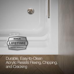 Archer 72'' x 36'' alcove whirlpool bath, right drain - image 7