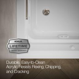 Archer 72'' x 36'' alcove whirlpool bath with alcove, left drain - image 7