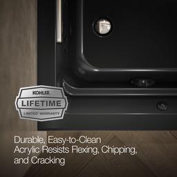 Archer 72'' x 36'' alcove whirlpool bath with alcove, left drain - image 7