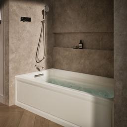 Archer 72'' x 36'' alcove whirlpool bath with alcove, left drain - image 2