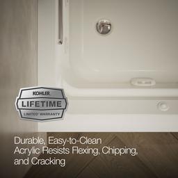 Archer 72'' x 36'' alcove whirlpool bath with alcove, left drain - image 7