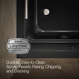 Archer 72'' x 36'' alcove whirlpool bath with Bask heated surface, left drain - image 8