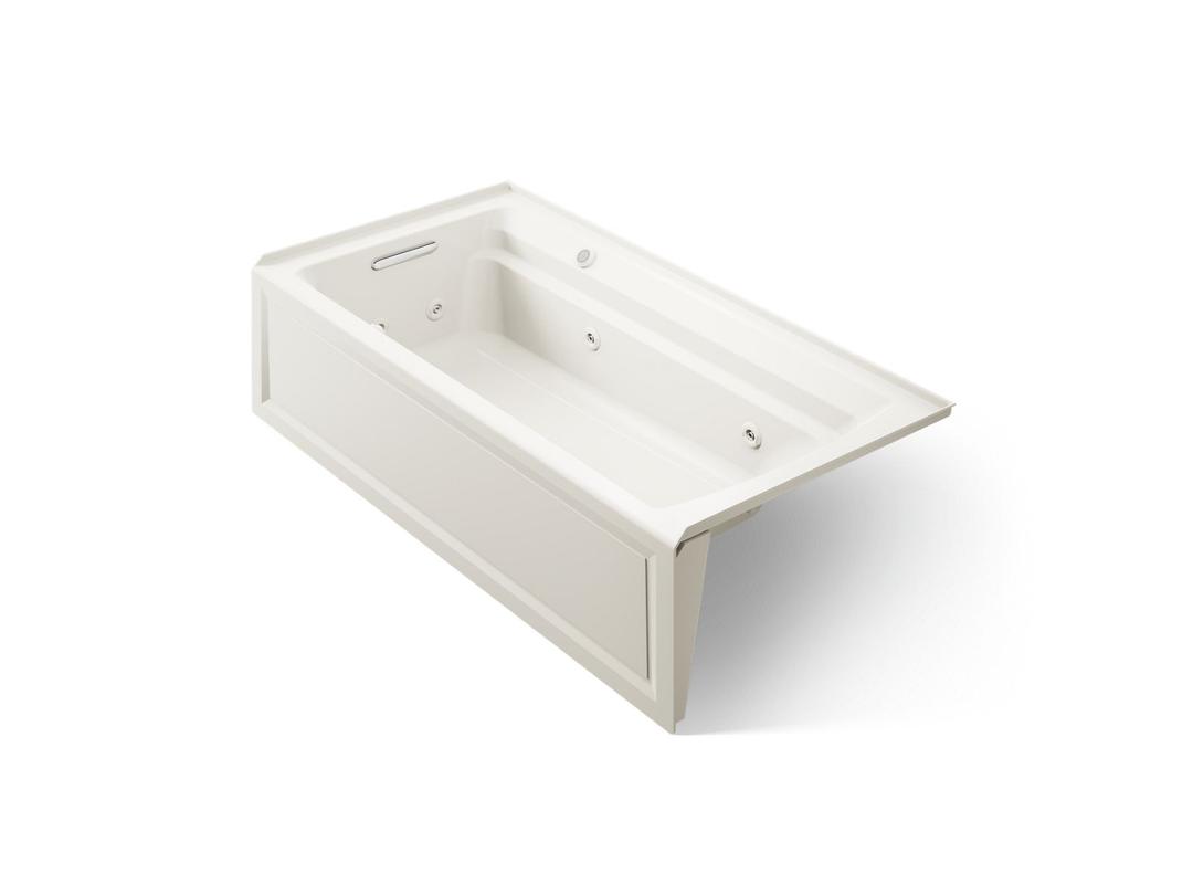 Archer 72'' x 36'' alcove whirlpool bath with Bask heated surface, left drain by Kohler