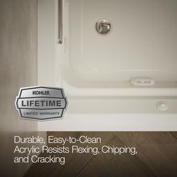 Archer 72'' x 36'' alcove whirlpool bath with Bask heated surface, left drain - image 8