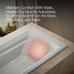 Archer 72'' x 36'' drop-in whirlpool bath with Bask heated surface - image 7