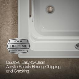 Archer 72'' x 36'' drop-in whirlpool bath with Bask heated surface - image 8