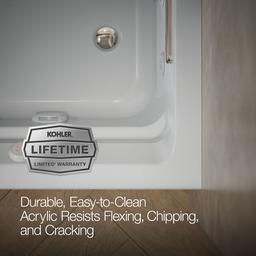 Archer 72'' x 36'' alcove Heated BubbleMassageE air bath and whirlpool, right drain - image 8