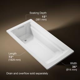 Archer 72'' x 36'' drop-in bath - image 3
