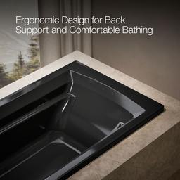 Archer 72'' x 36'' alcove bath with Bask heated surface, alcove, right drain - image 7